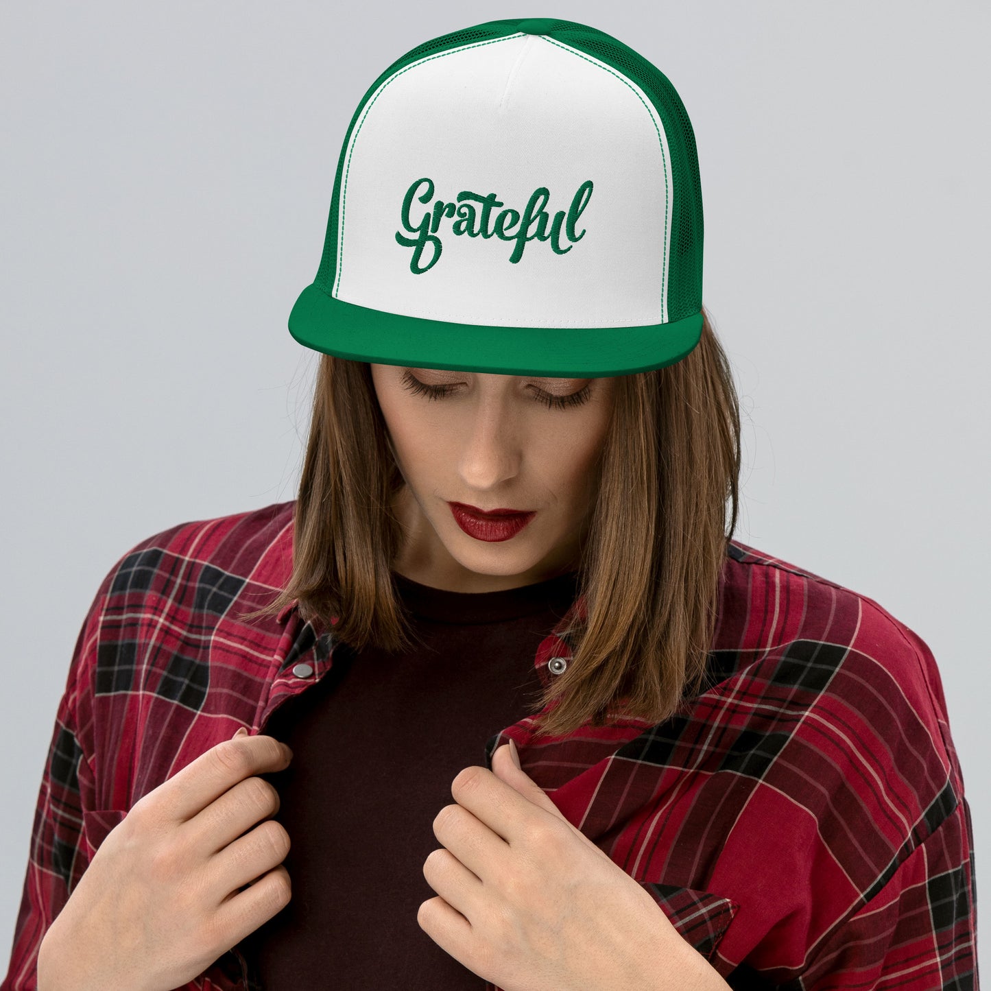 Grateful Trucker Cap (with Green)