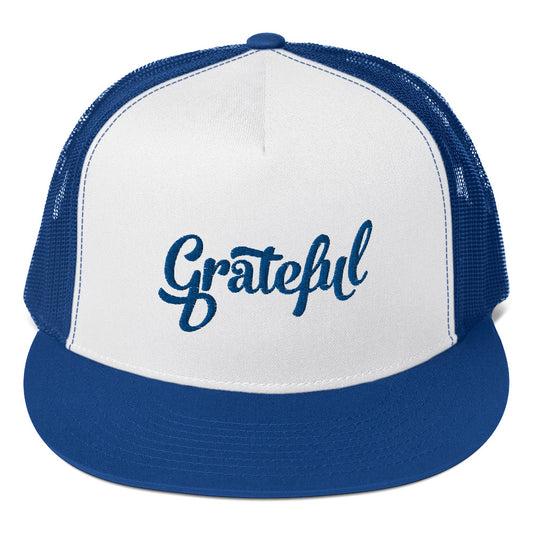 Grateful Trucker Cap (with Blue)