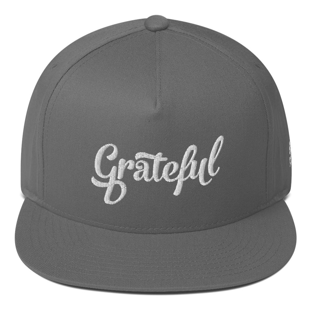 Grateful Flat Bill Snapback Hat