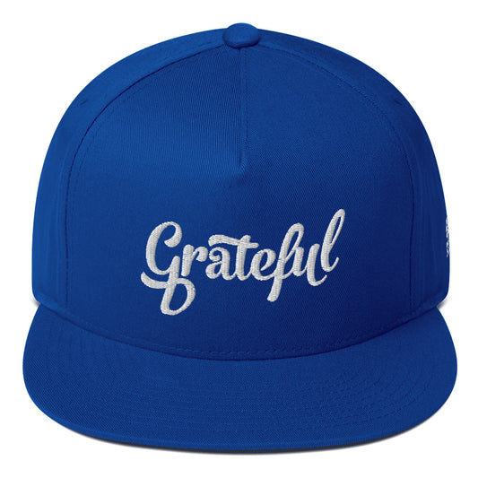 Grateful Flat Bill Snapback Hat