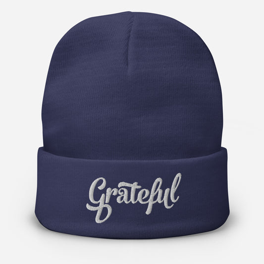 Grateful Embroidered Beanie