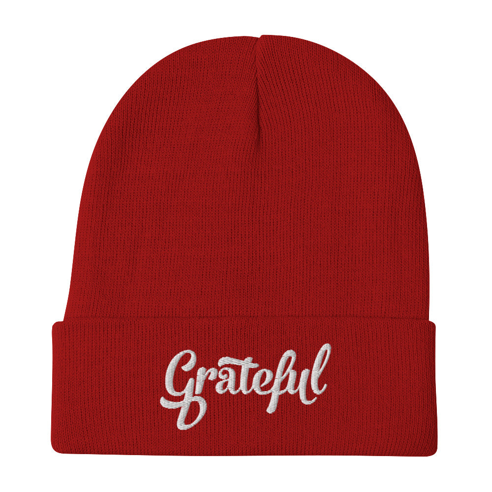 Grateful Embroidered Beanie