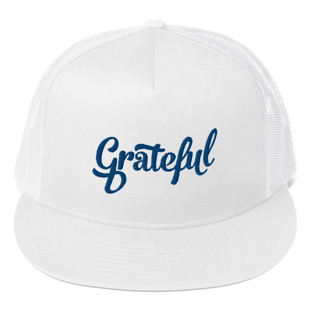 Grateful Trucker Cap (with Blue)
