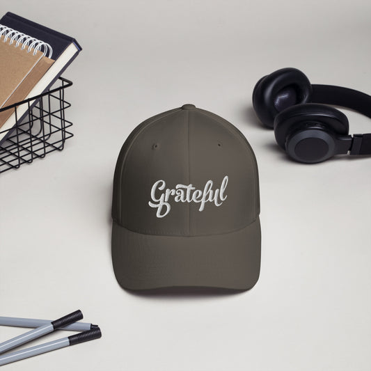 Grateful Fitted Hat (with White)