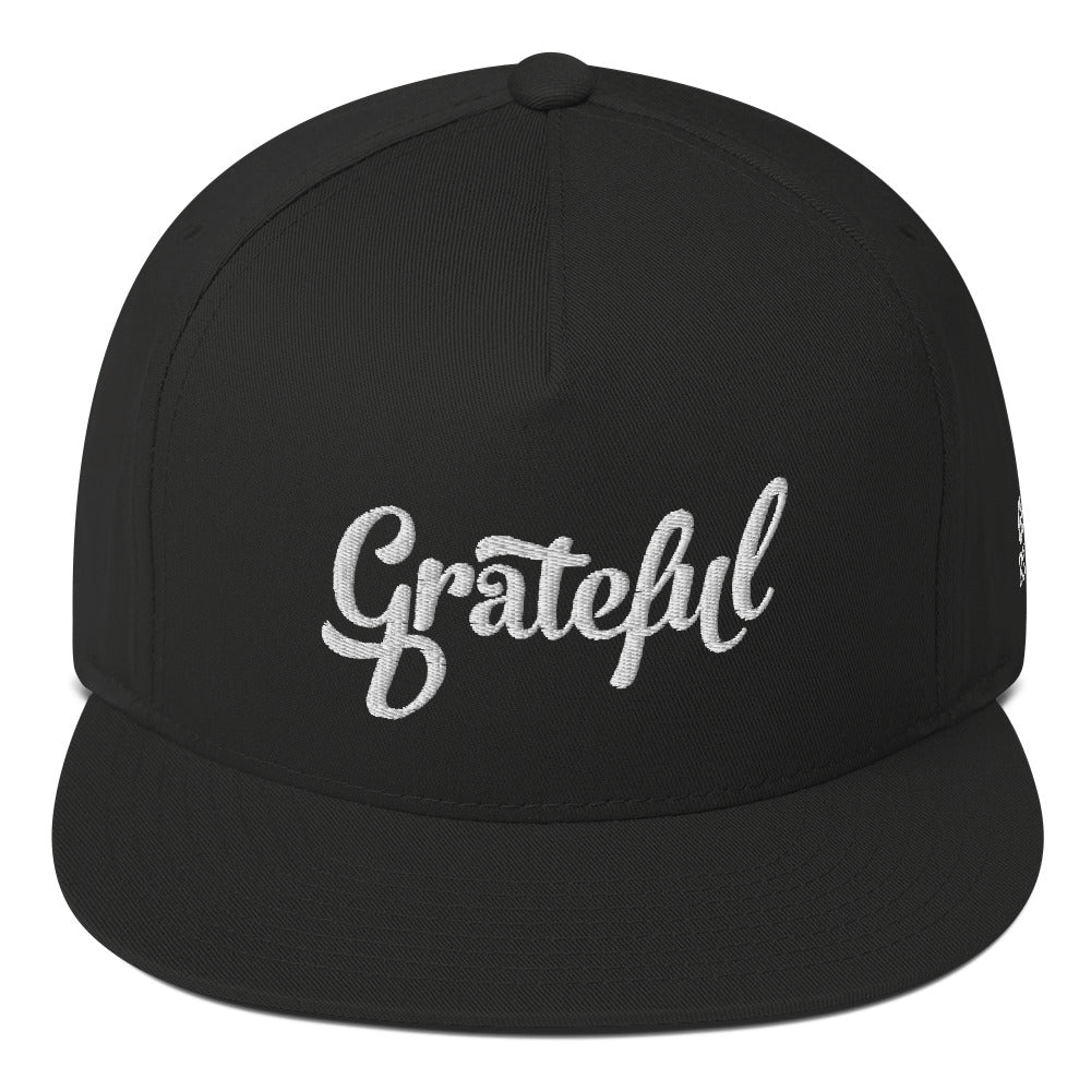 Grateful Flat Bill Snapback Hat