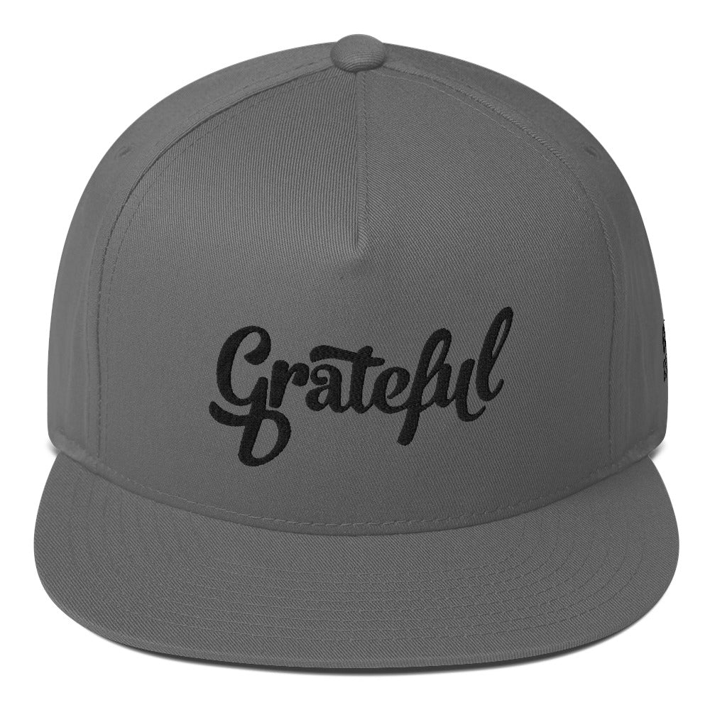 Grateful Flat Bill Snapback Hat