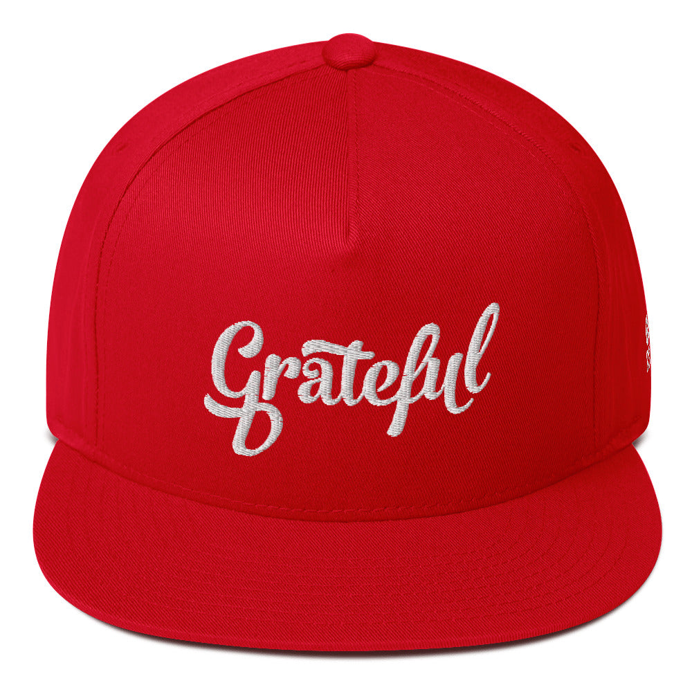 Grateful Flat Bill Snapback Hat