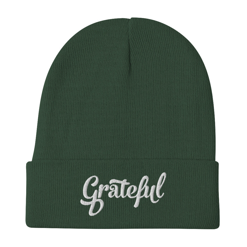 Grateful Embroidered Beanie