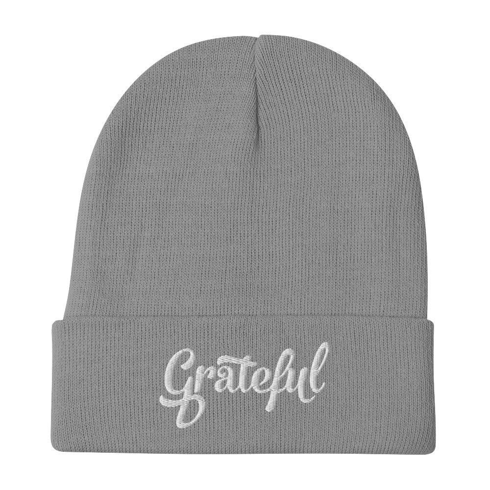 Grateful Embroidered Beanie