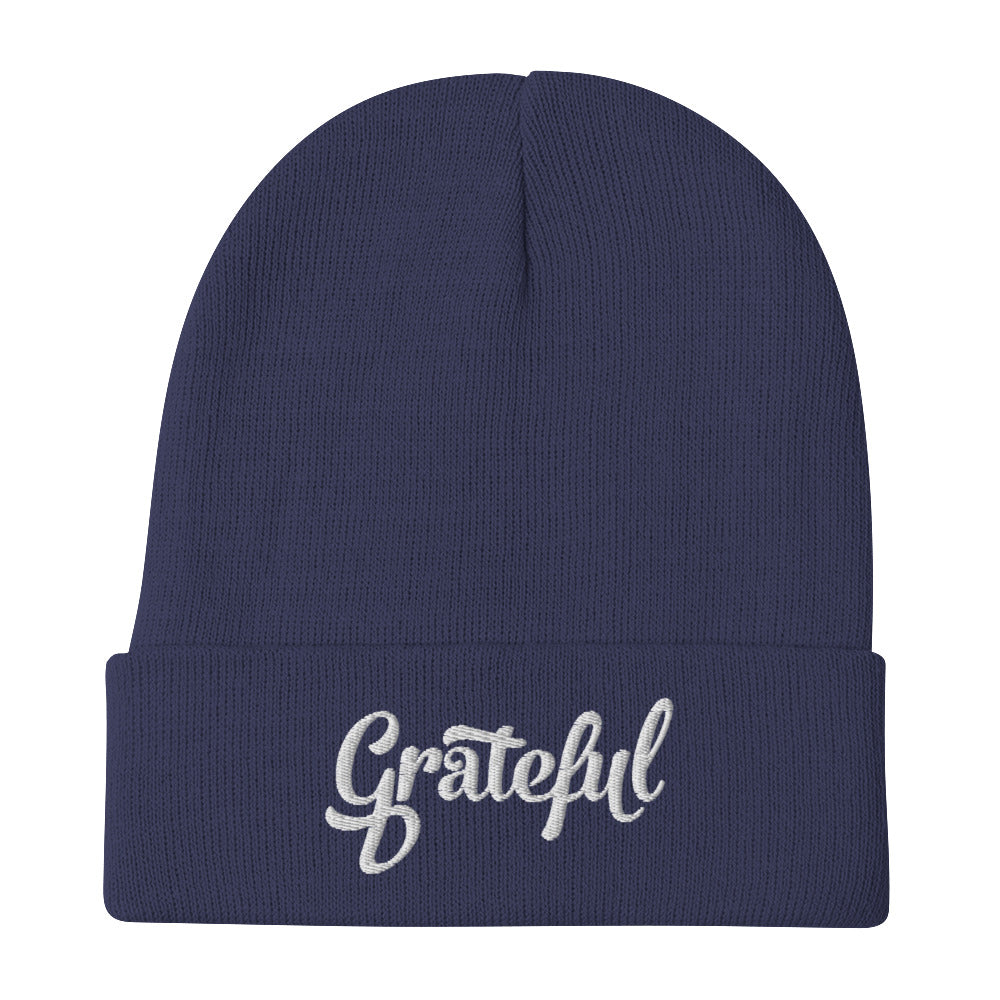 Grateful Embroidered Beanie